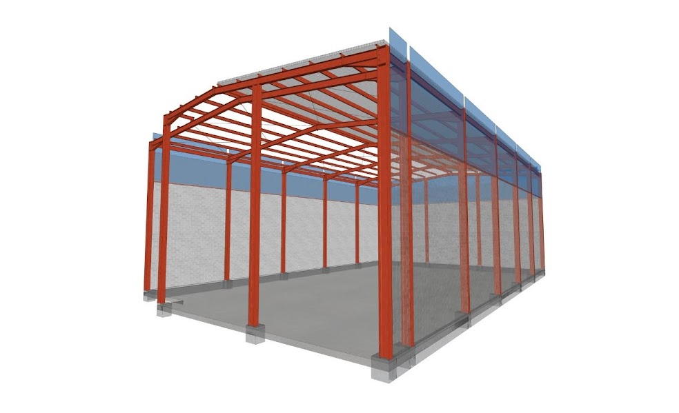 modelo bim de nave industrial